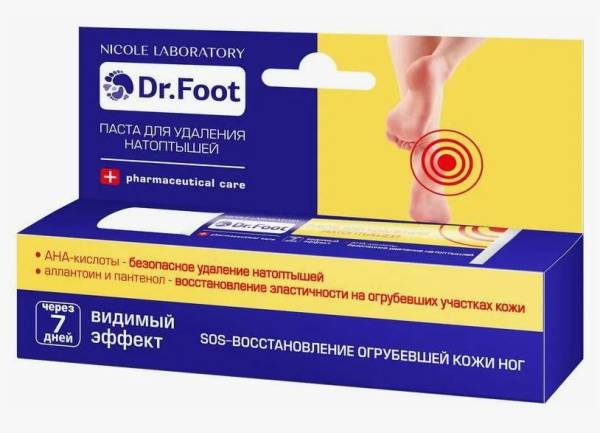 Крем-бальзам для ног Паста для удаления натоптышей Dr.foot 20мл фотография