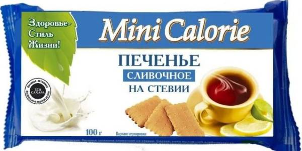 Изображение товара Печенье сливочное на стевии Mini Calorie 100г Печенье сливочное на стевии Mini Calorie 100г фотография