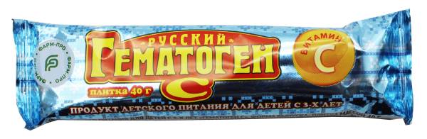 Изображение товара Гематоген русский с вит. с 40г Гематоген русский с вит. с 40г фотография